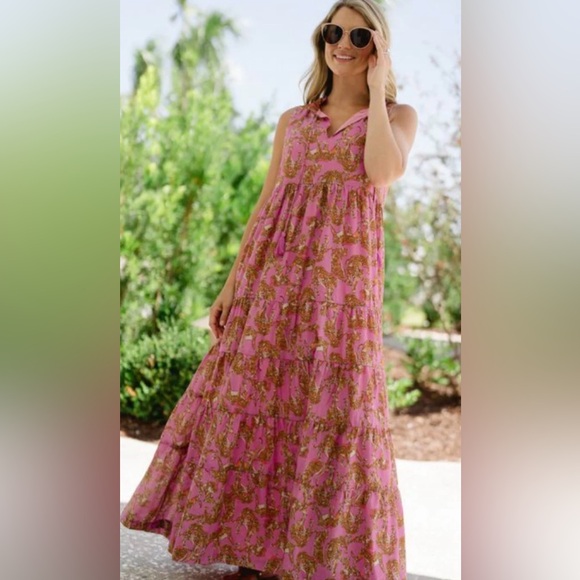 Britton Court Dresses & Skirts - Britton Court Jodi Maxi in pink cheetah print